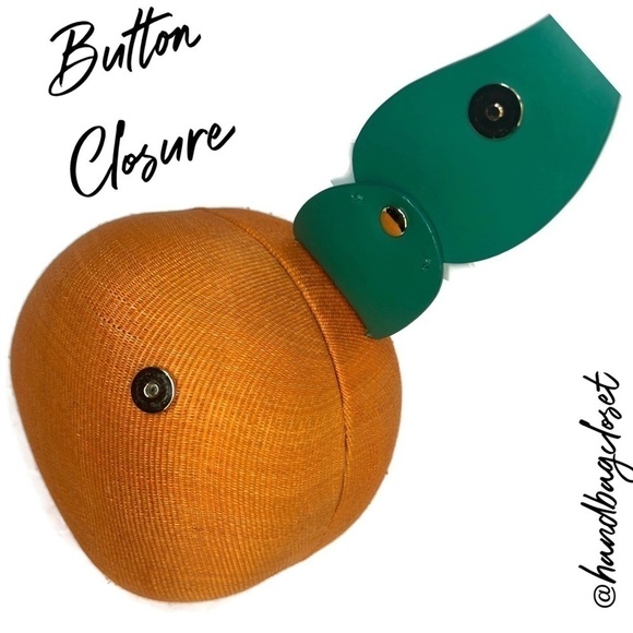 Kate Spade Orange Fruit Spice Things Up Novelty Straw Crossbody Purse Handbag - Picture 7 of 16